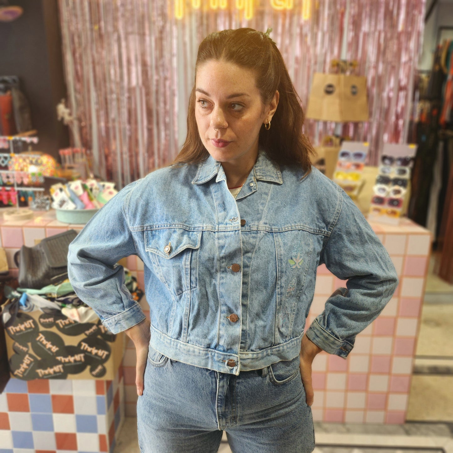 Embroidered Vintage Jean Jacket