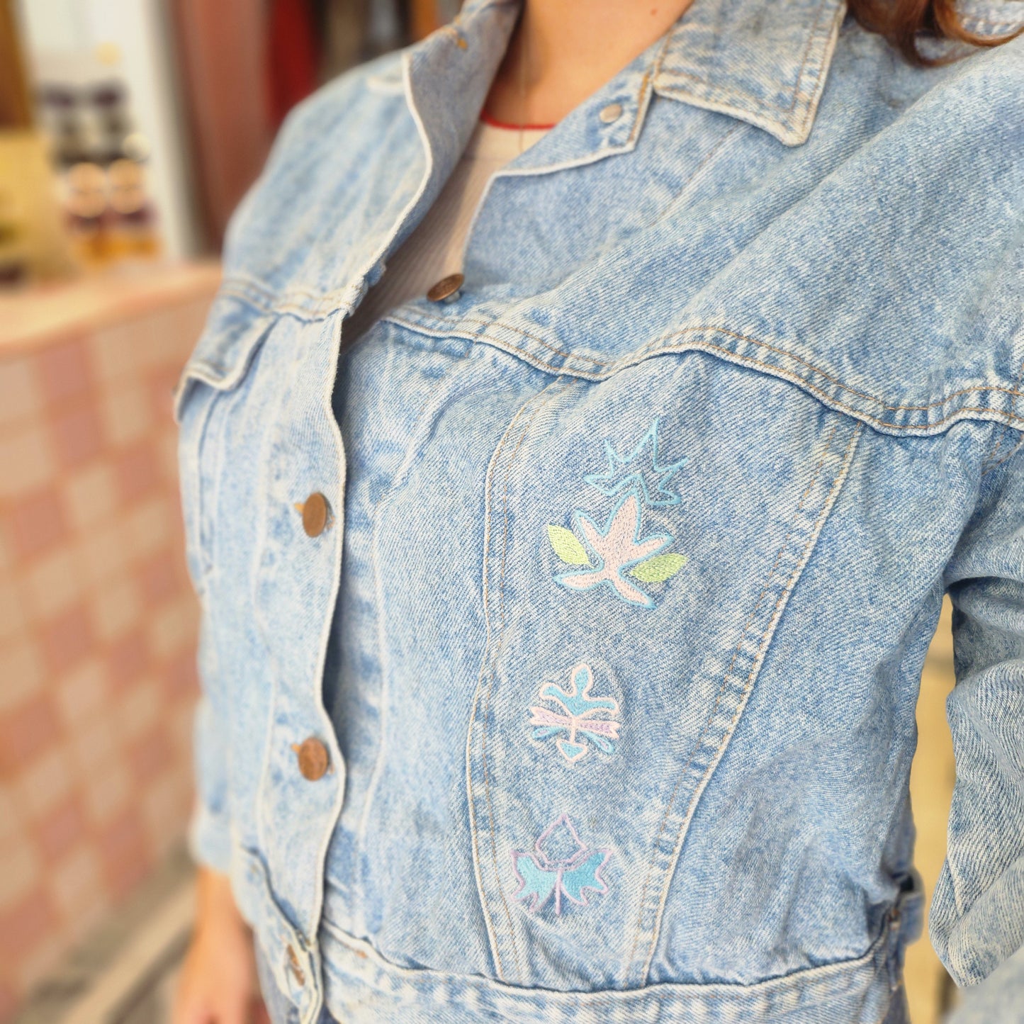 Embroidered Vintage Jean Jacket
