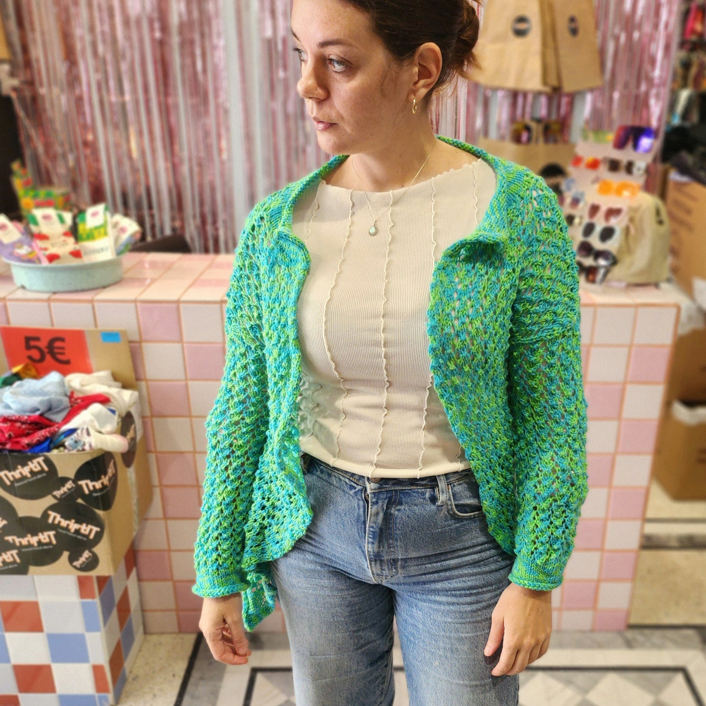 Vibrant Crochet Cardigan