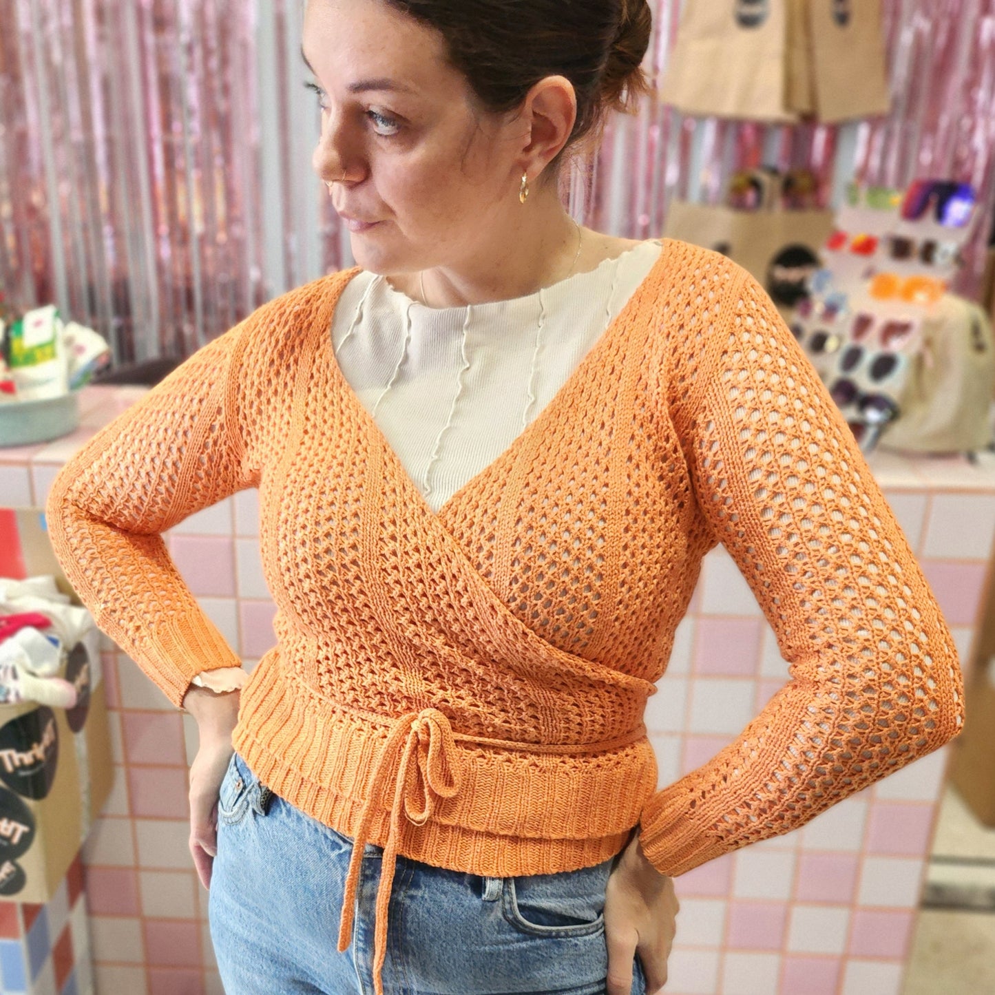 Knitted Wrap Top