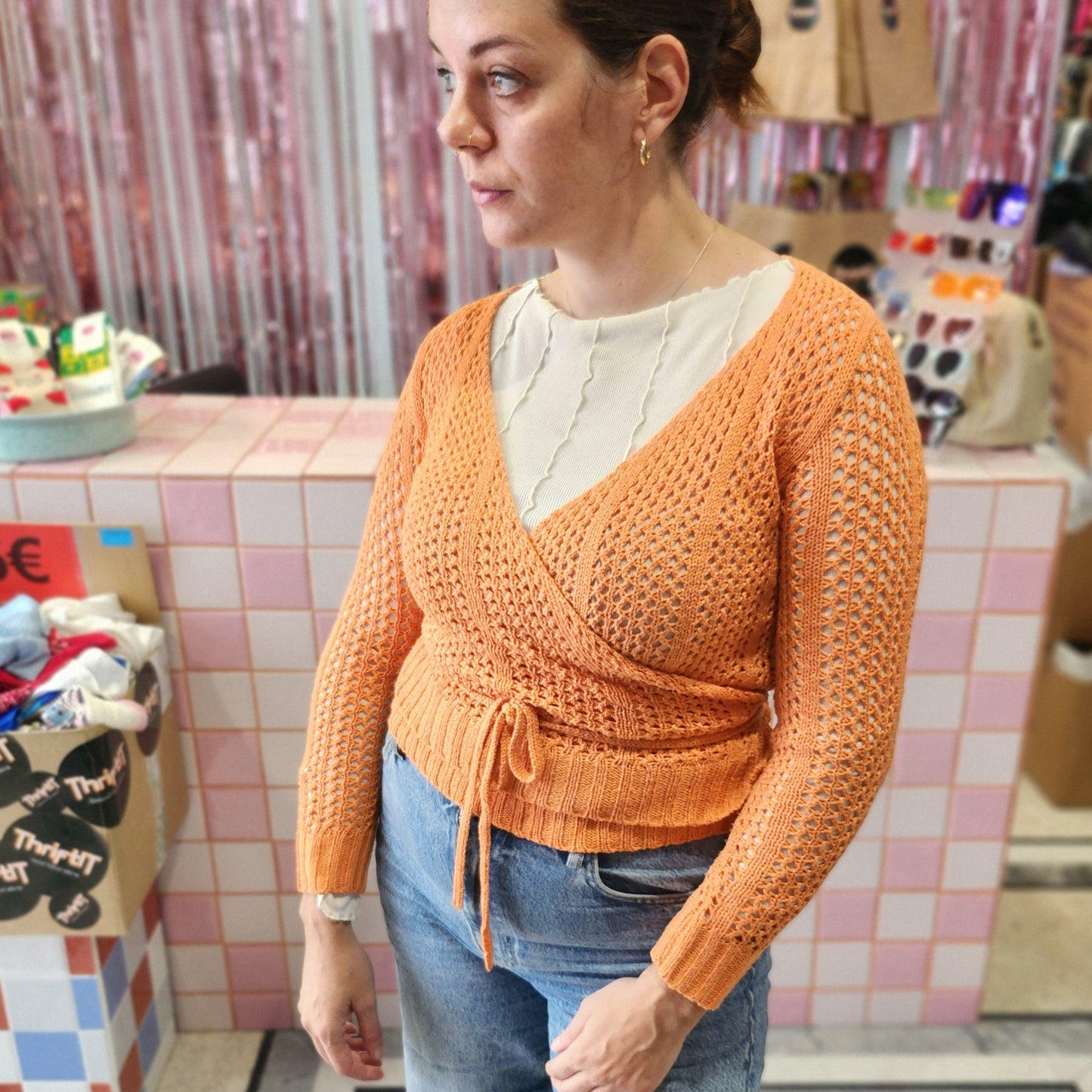 Knitted Wrap Top