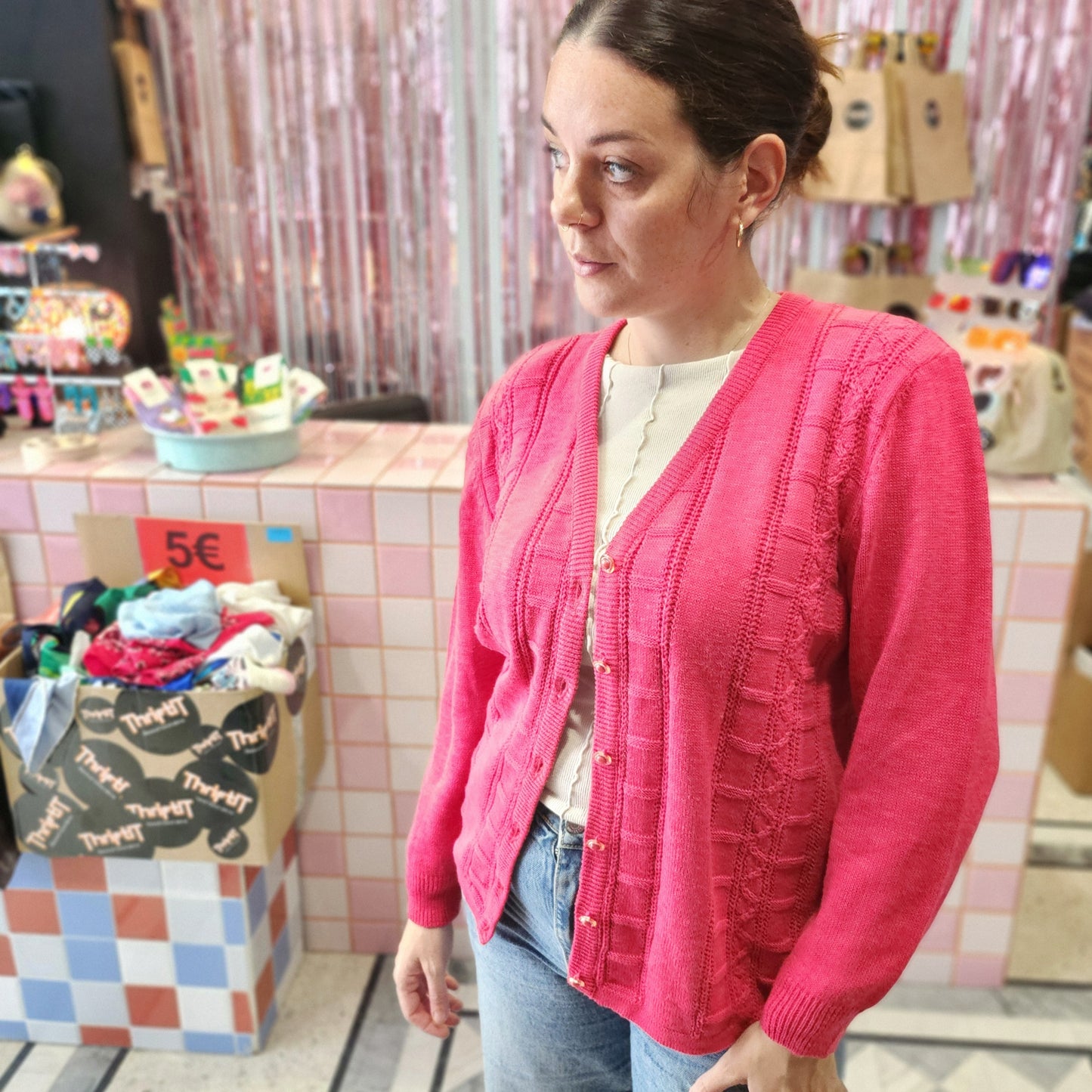 Hot Pink Cardigan