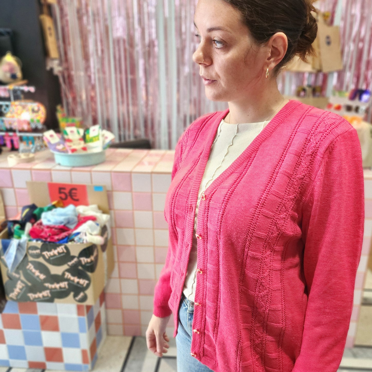 Hot Pink Cardigan