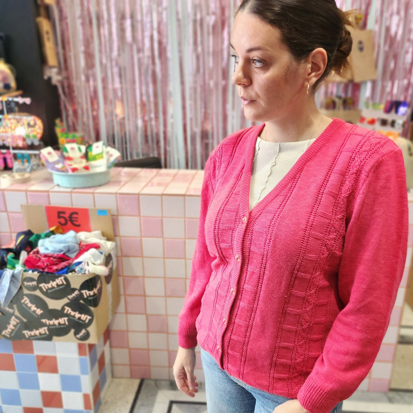 Hot Pink Cardigan