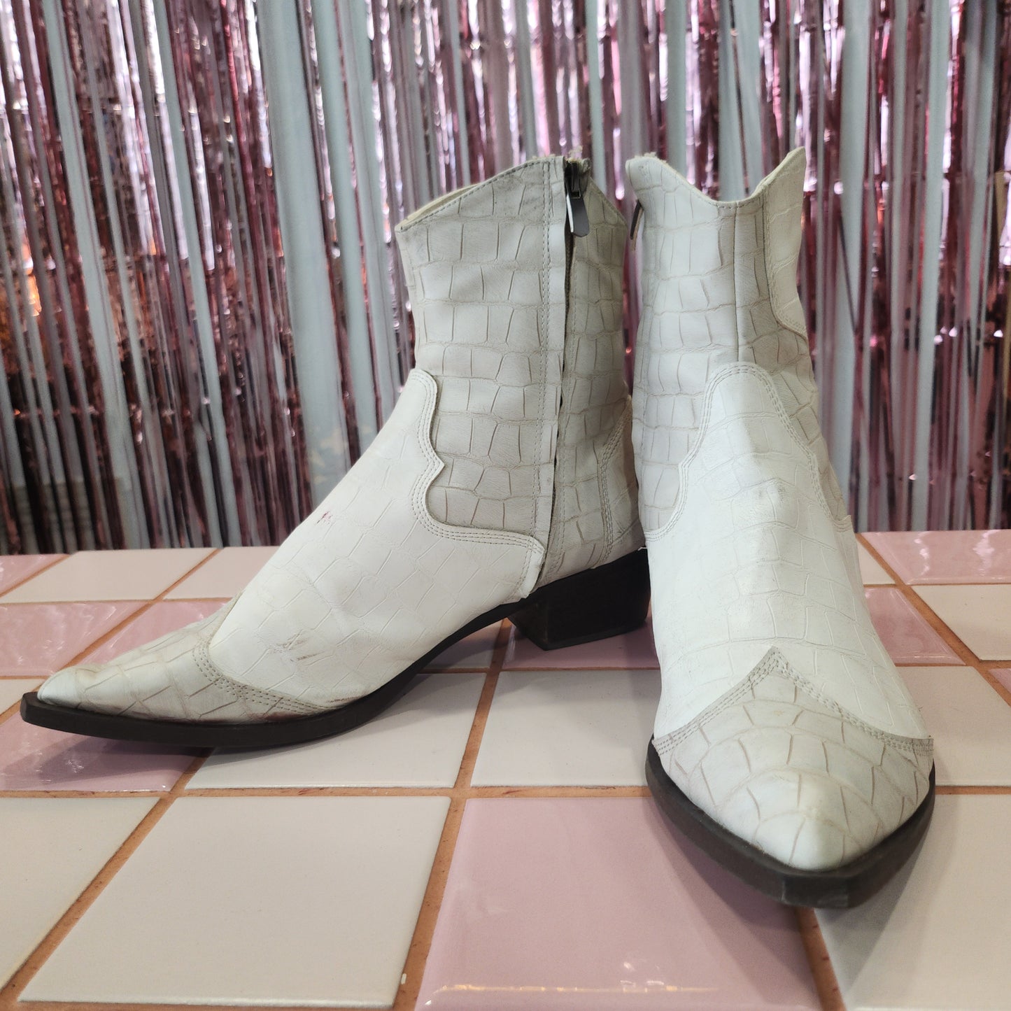 White Leather Boots