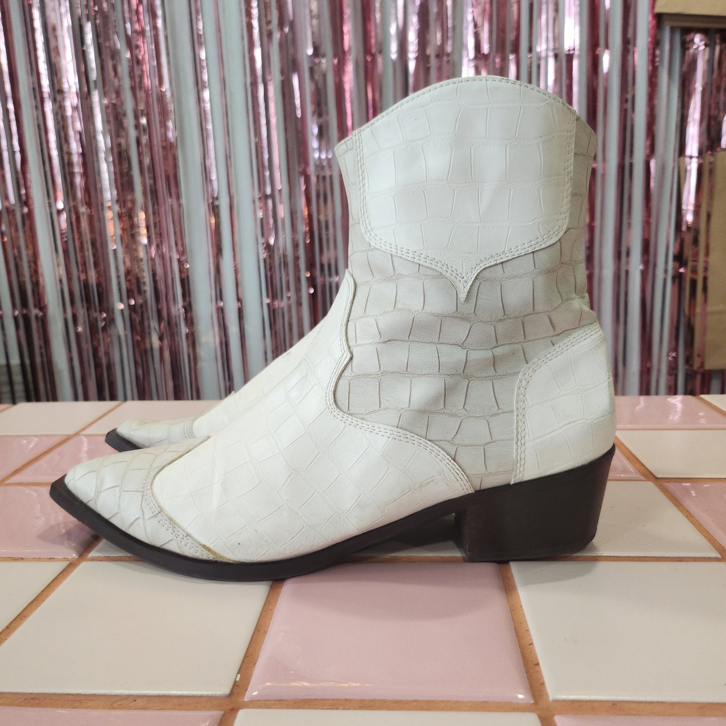 White Leather Boots