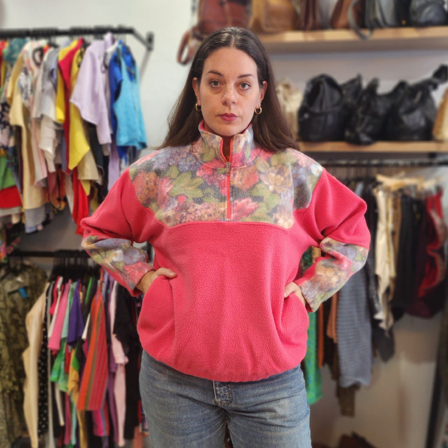 Cute Vintage Floral Fleece