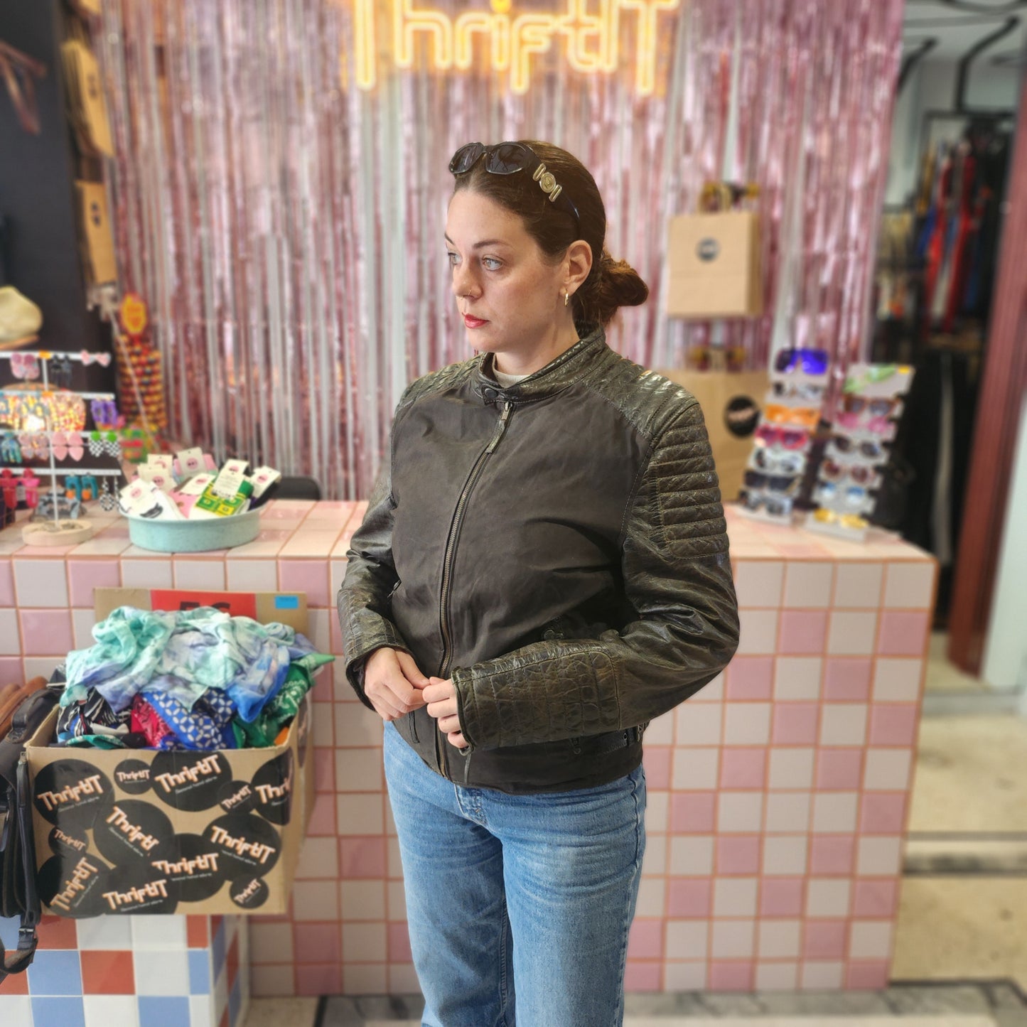Vintage Gipsy Green Leather Jacket