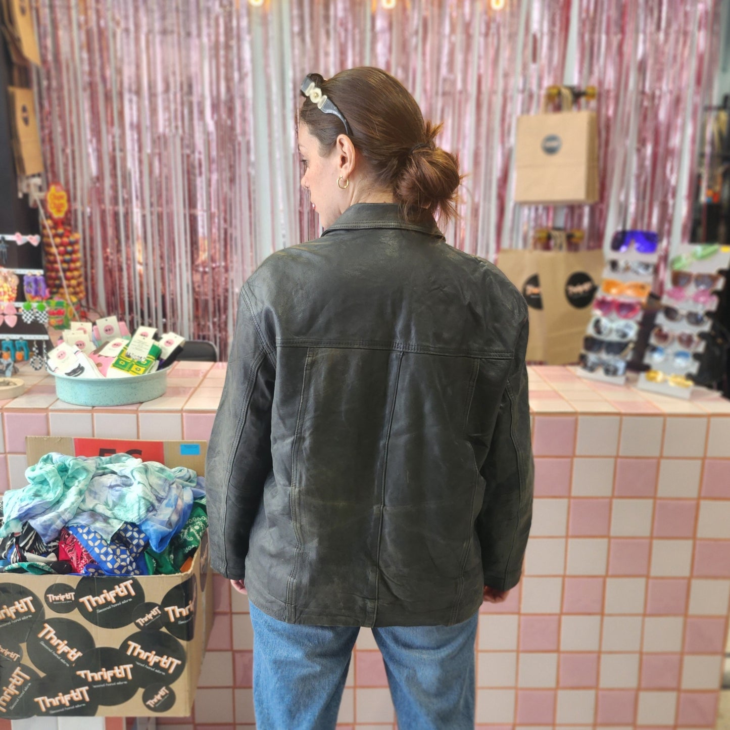 Detailed Leather Jacket