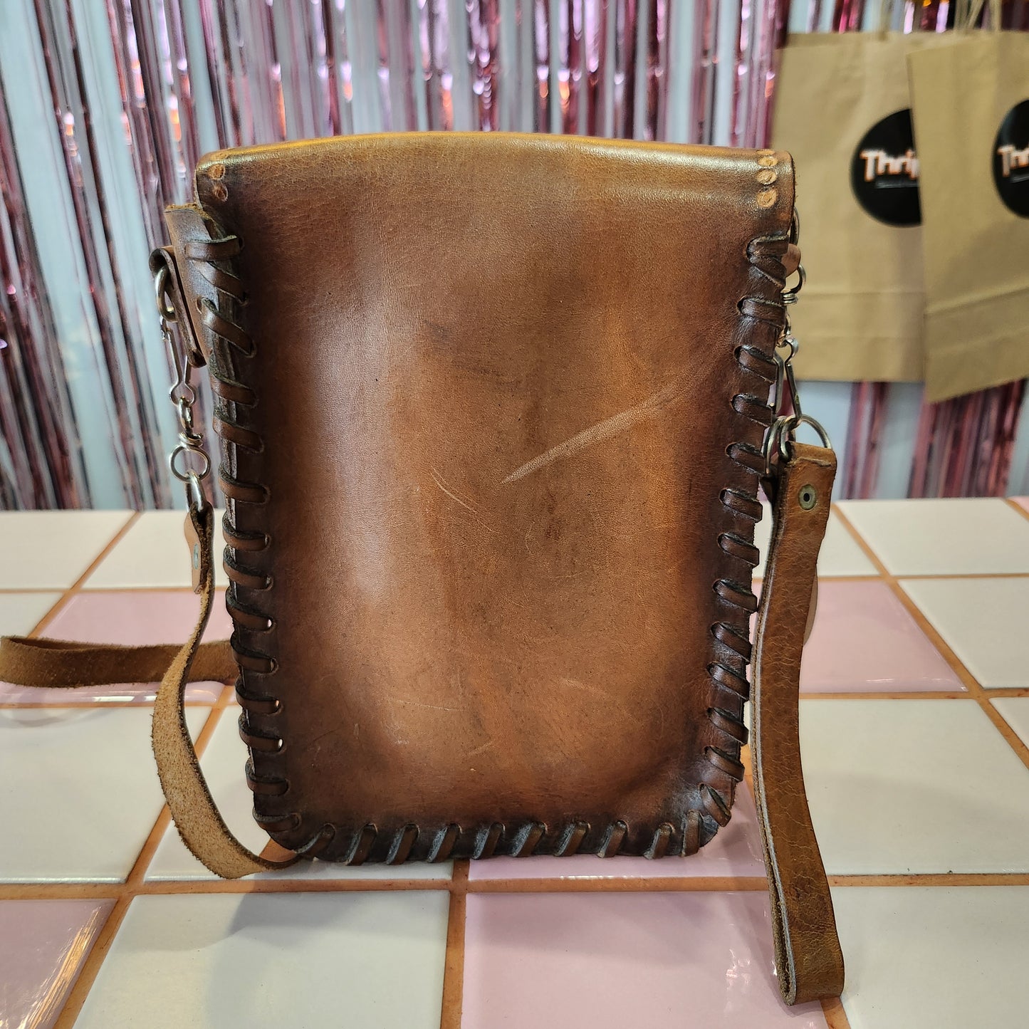 Vintage Leather Decorated Bag