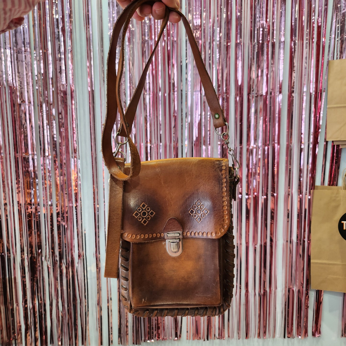 Vintage Leather Decorated Bag