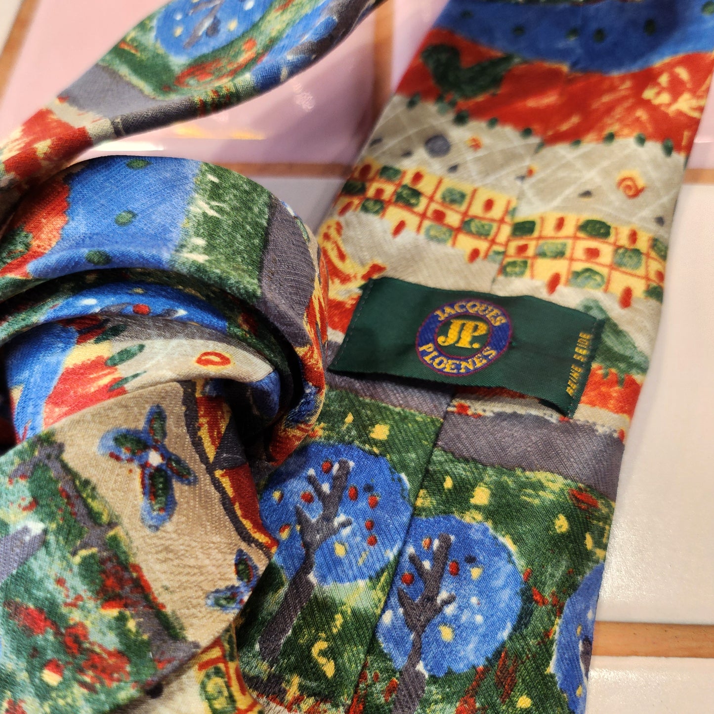 Vintage Silk Tie Painting