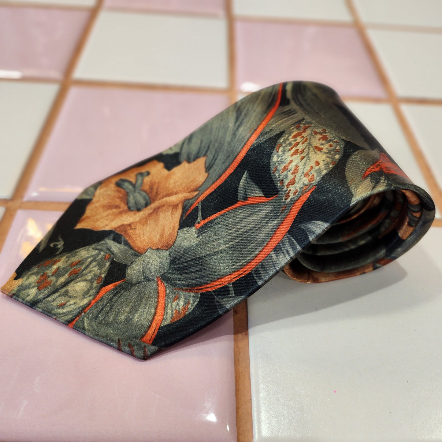 Vintage Silk Tie Flowers