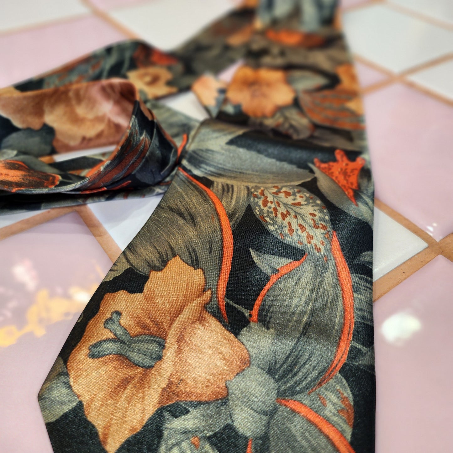 Vintage Silk Tie Flowers