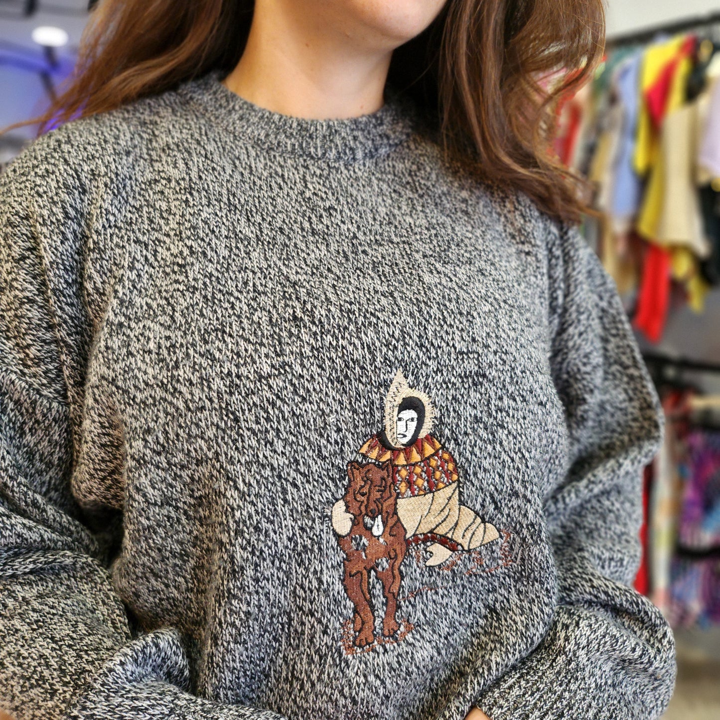 Mens Vintage Knitted Crewneck