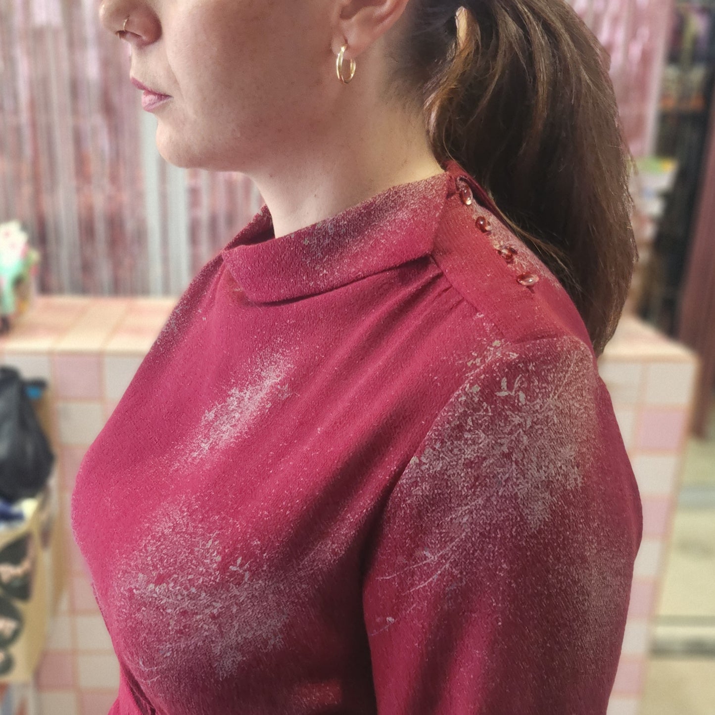 Vintage burgundy dress