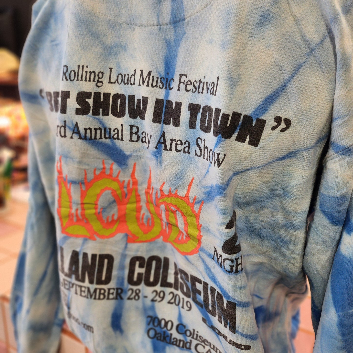 Printed Tie Dye Loud Festival Hoodie