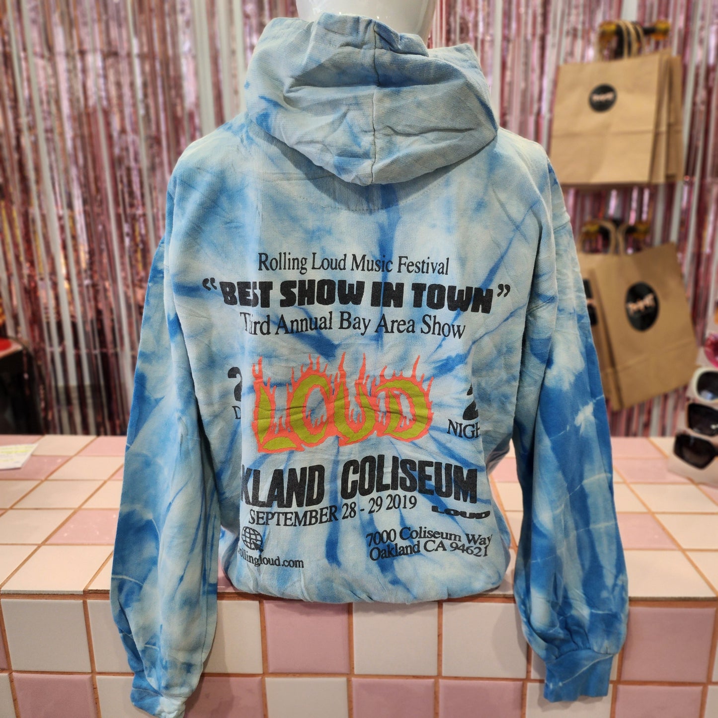 Printed Tie Dye Loud Festival Hoodie
