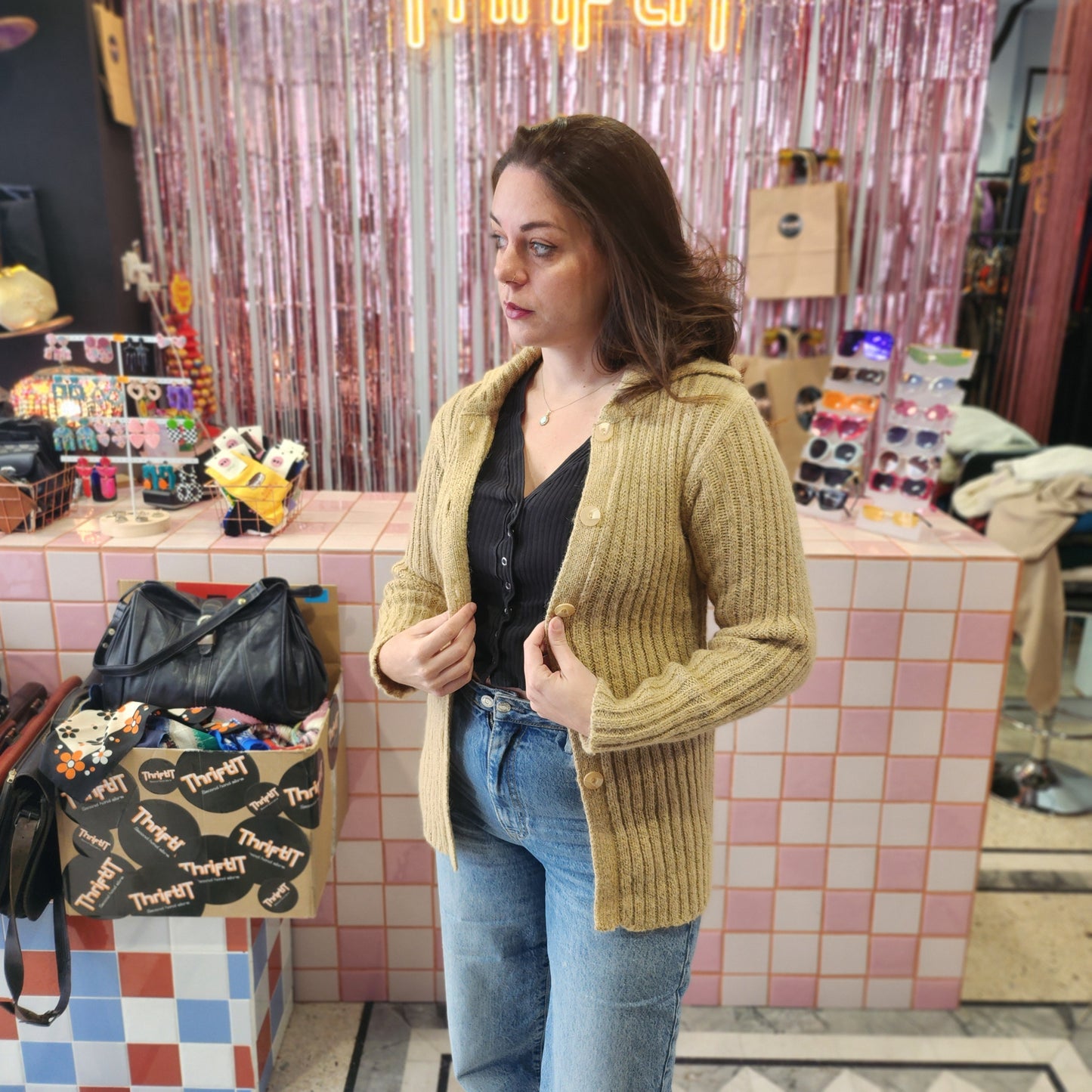 Simple Knitted Long Cardigan