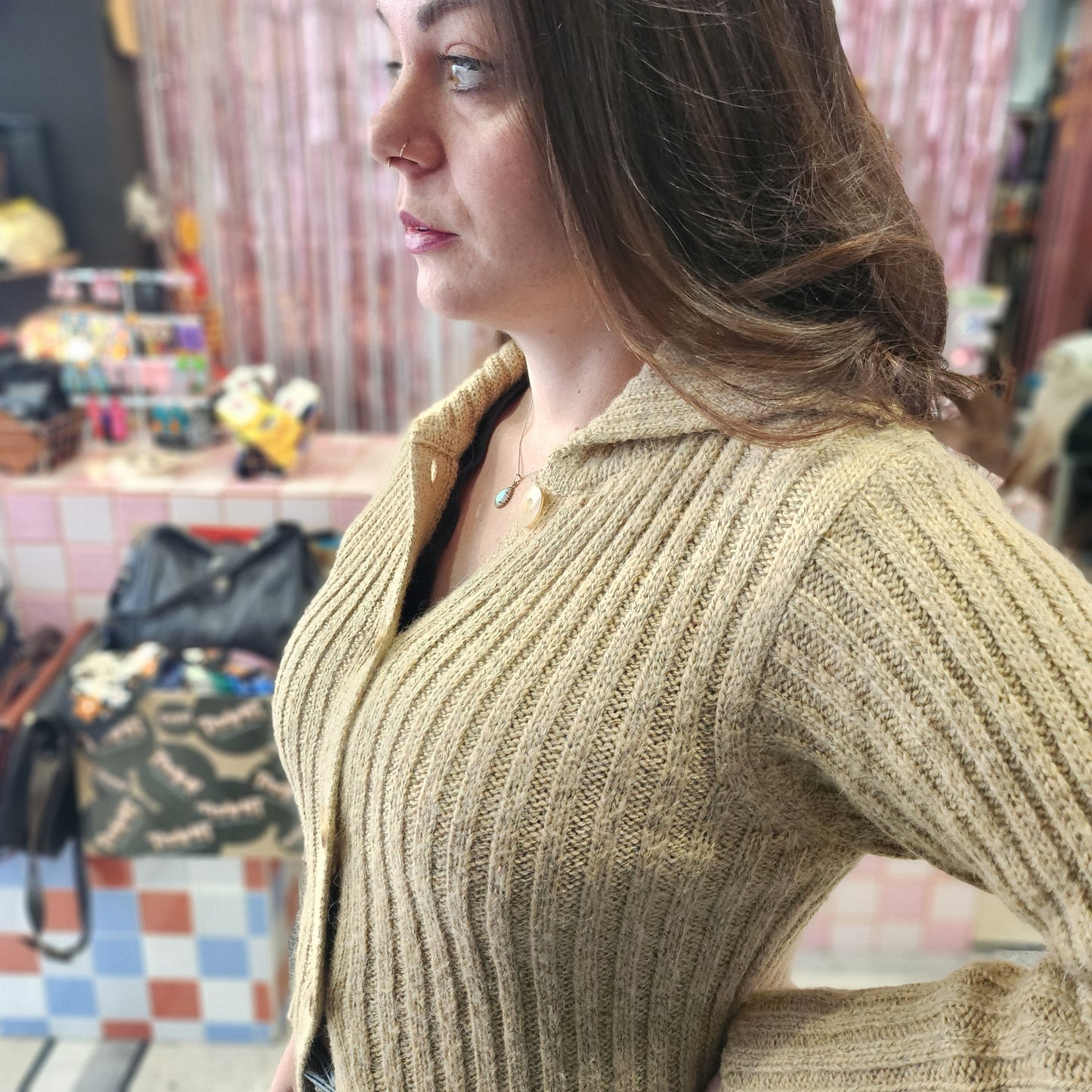 Simple Knitted Long Cardigan