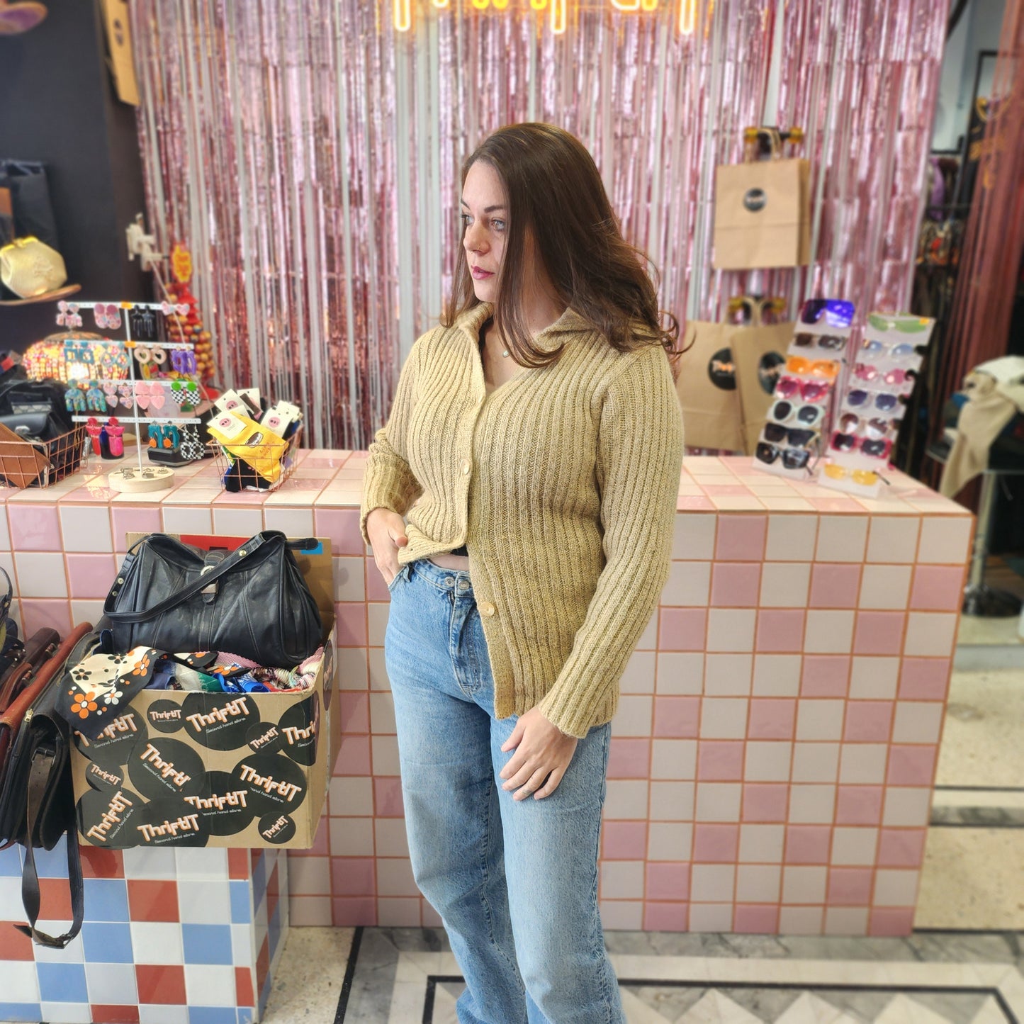 Simple Knitted Long Cardigan