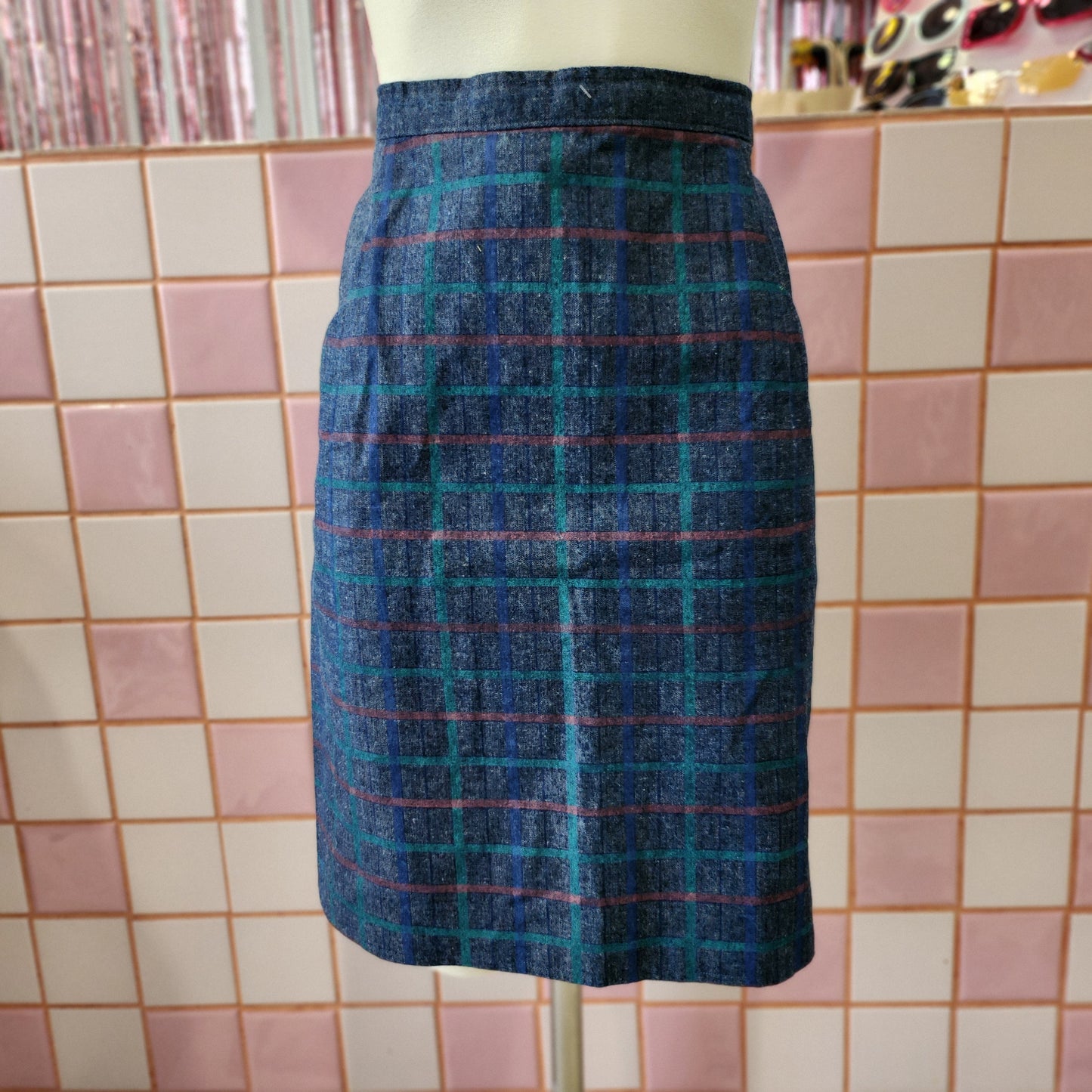 Patterned Denim Skirt