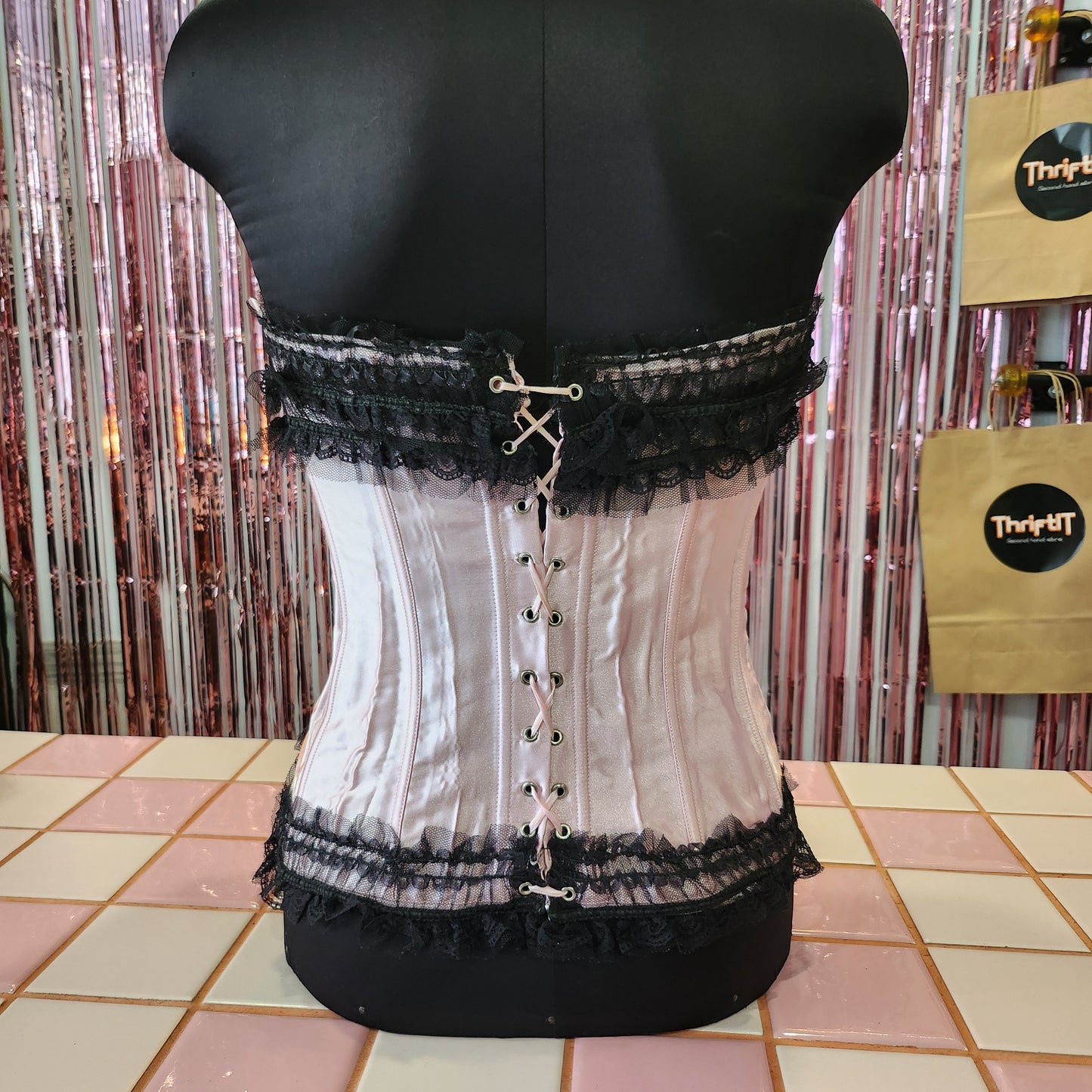 Pink & Black Corset