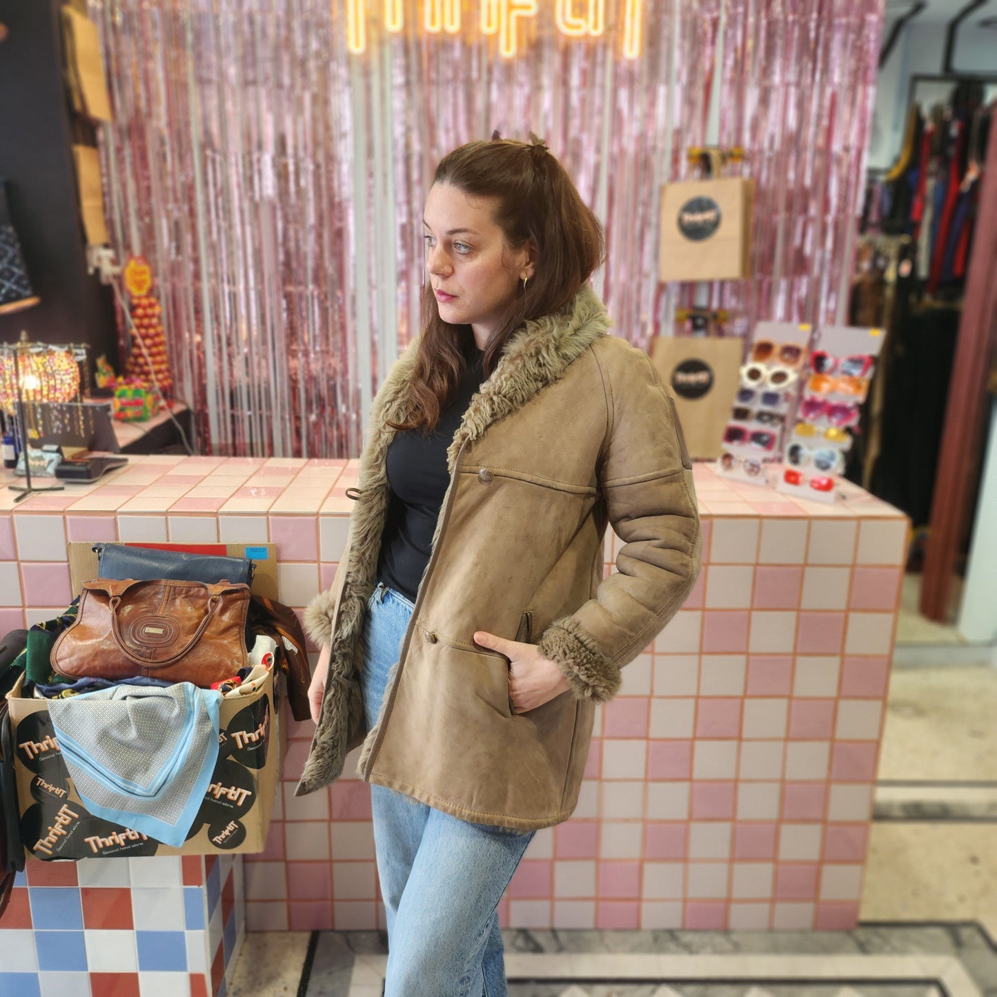 Beautiful Shearling Leather Coat