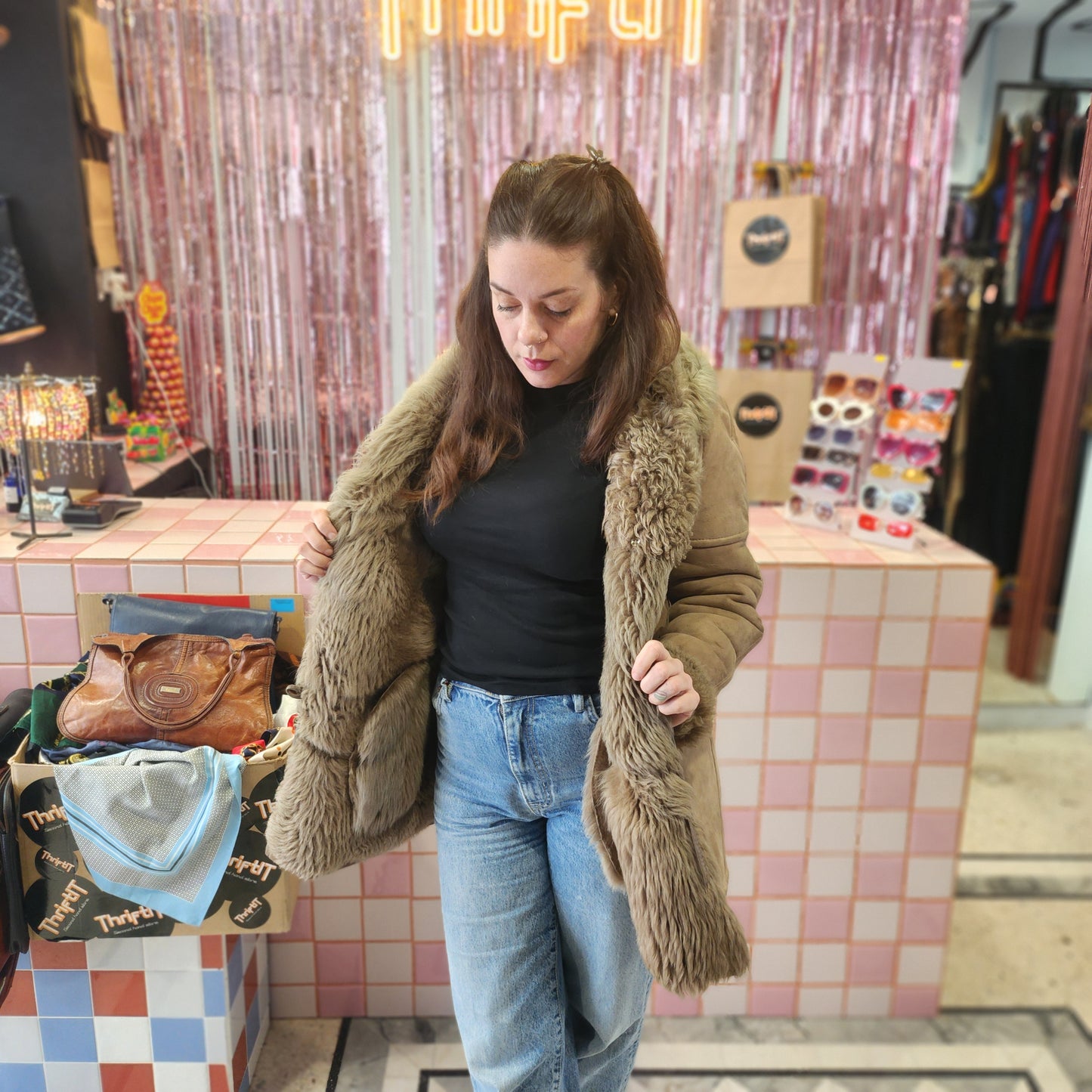 Beautiful Shearling Leather Coat