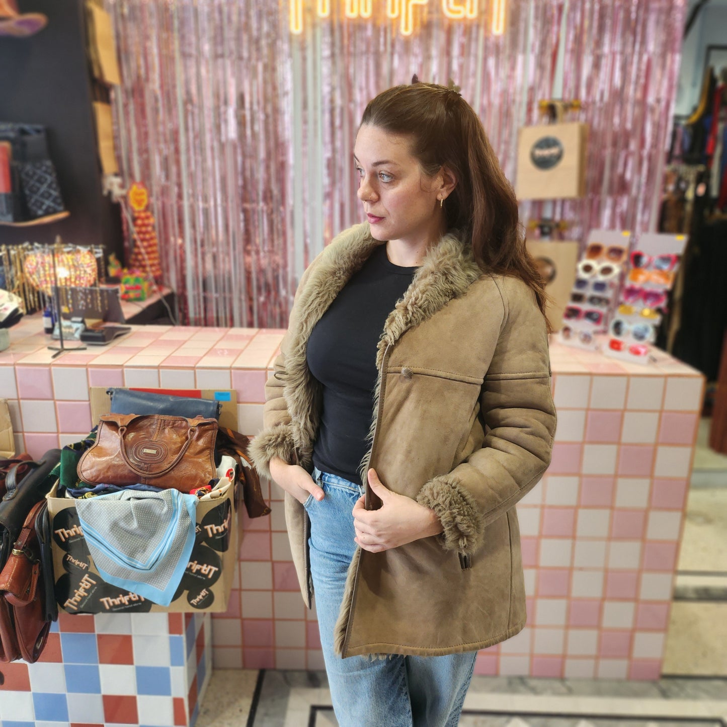 Beautiful Shearling Leather Coat