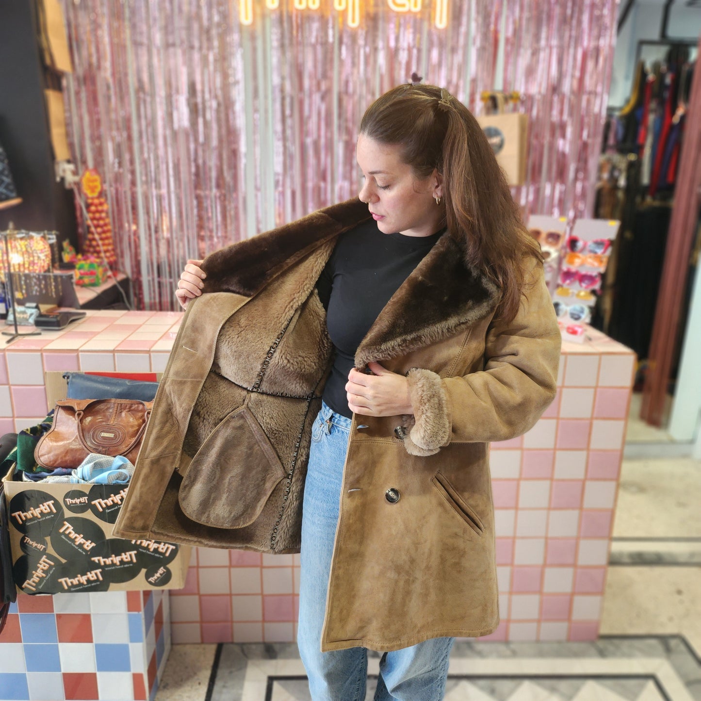 Beautiful Shearling Leather Coat
