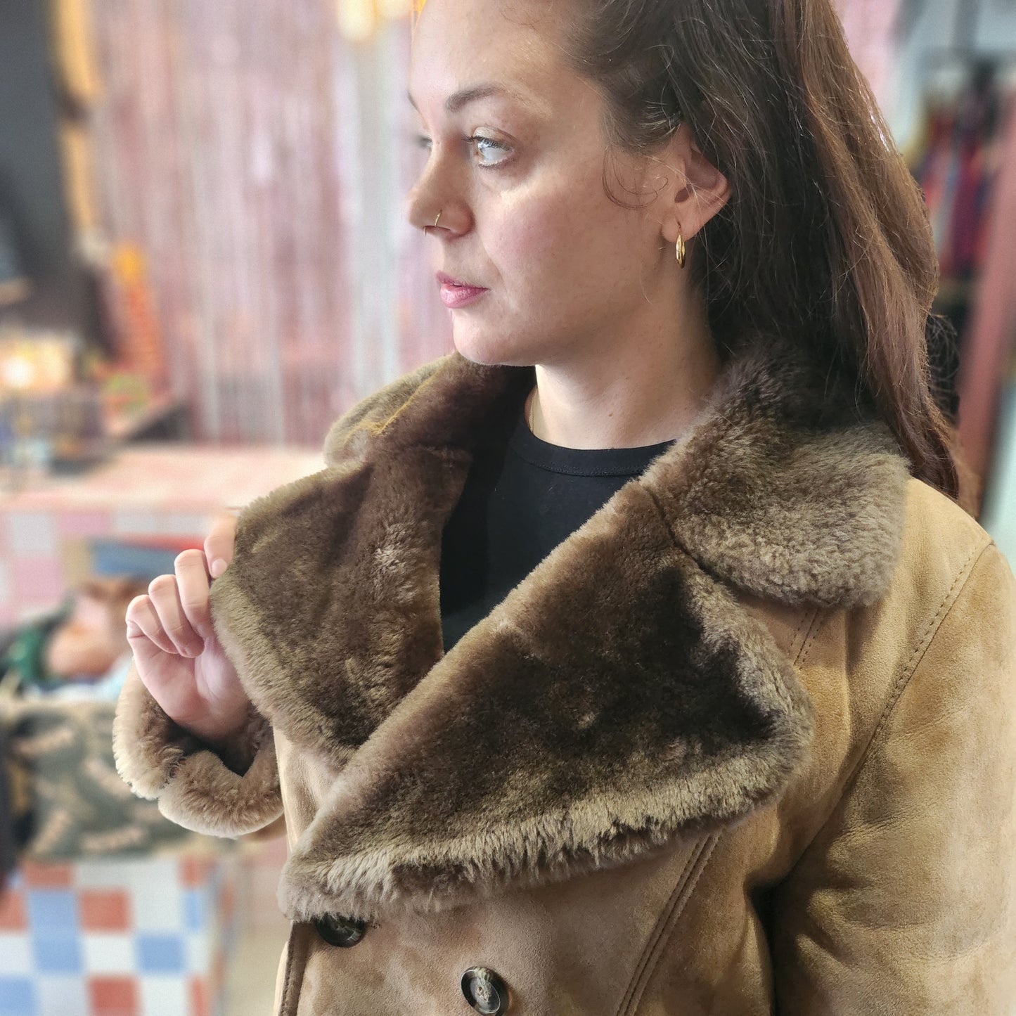 Beautiful Shearling Leather Coat