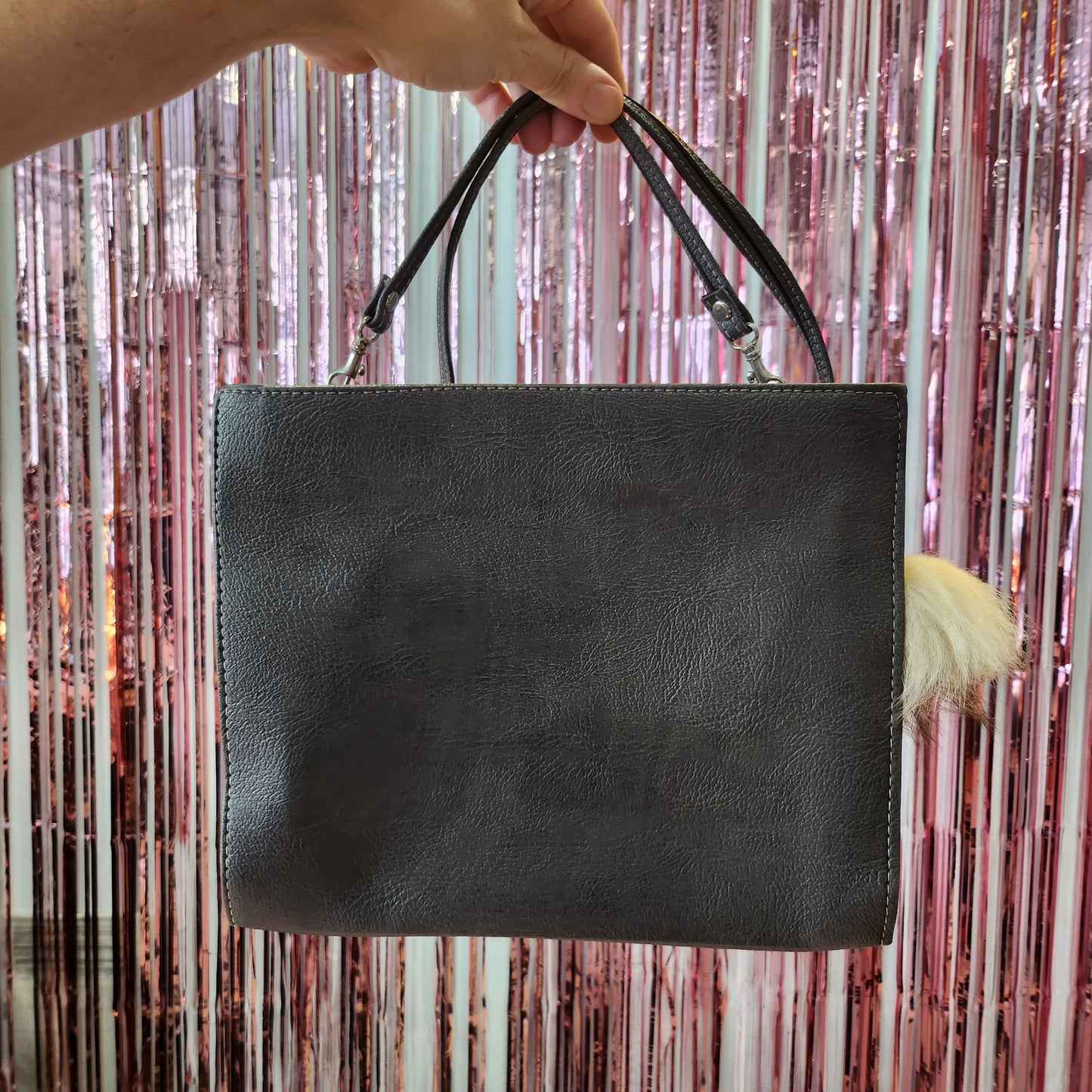 Grey Leather Bag
