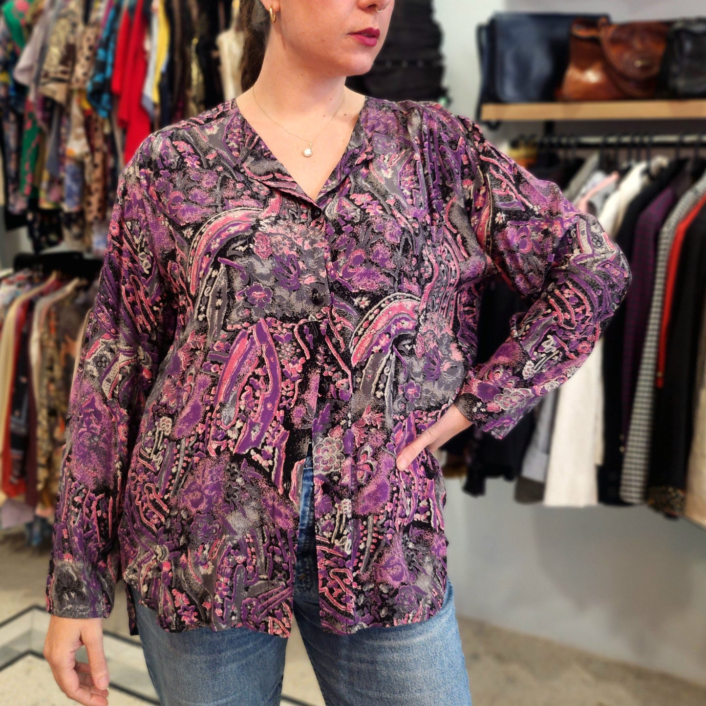 Long Patterned Vintage Shirt