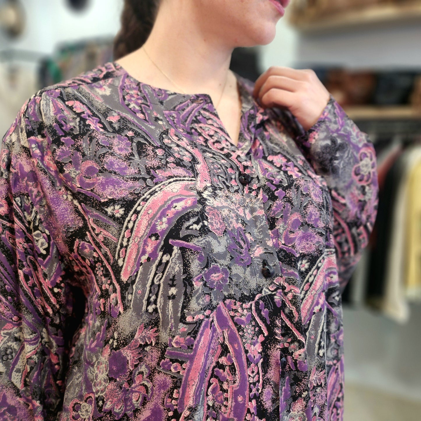 Long Patterned Vintage Shirt