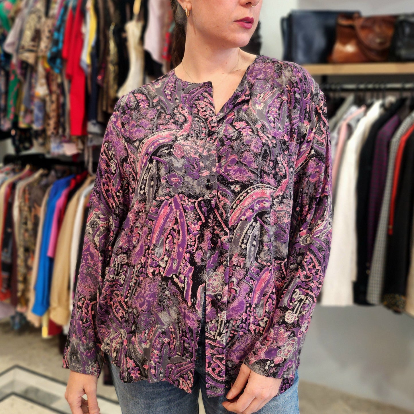 Long Patterned Vintage Shirt