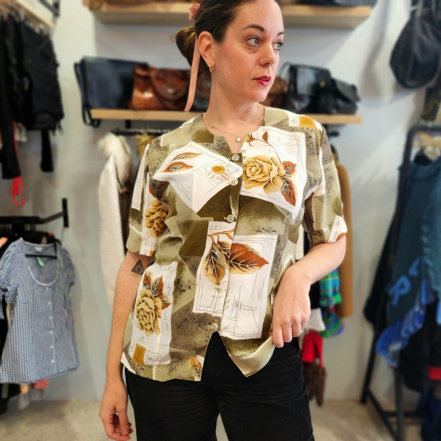 Retro Patterned Shirt