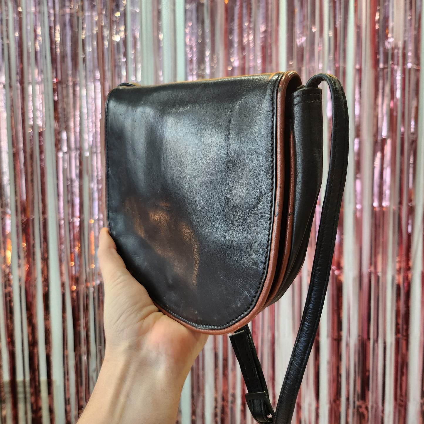 Vintage Leather Crossbody Bag