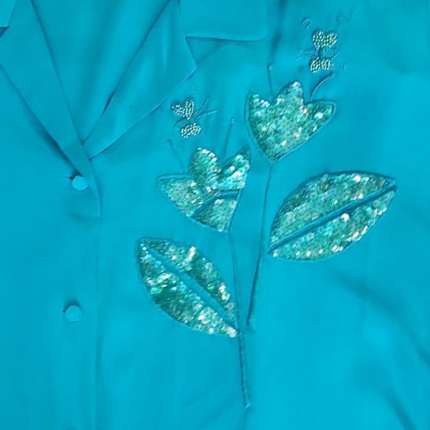 100% Silk Embroidered Top