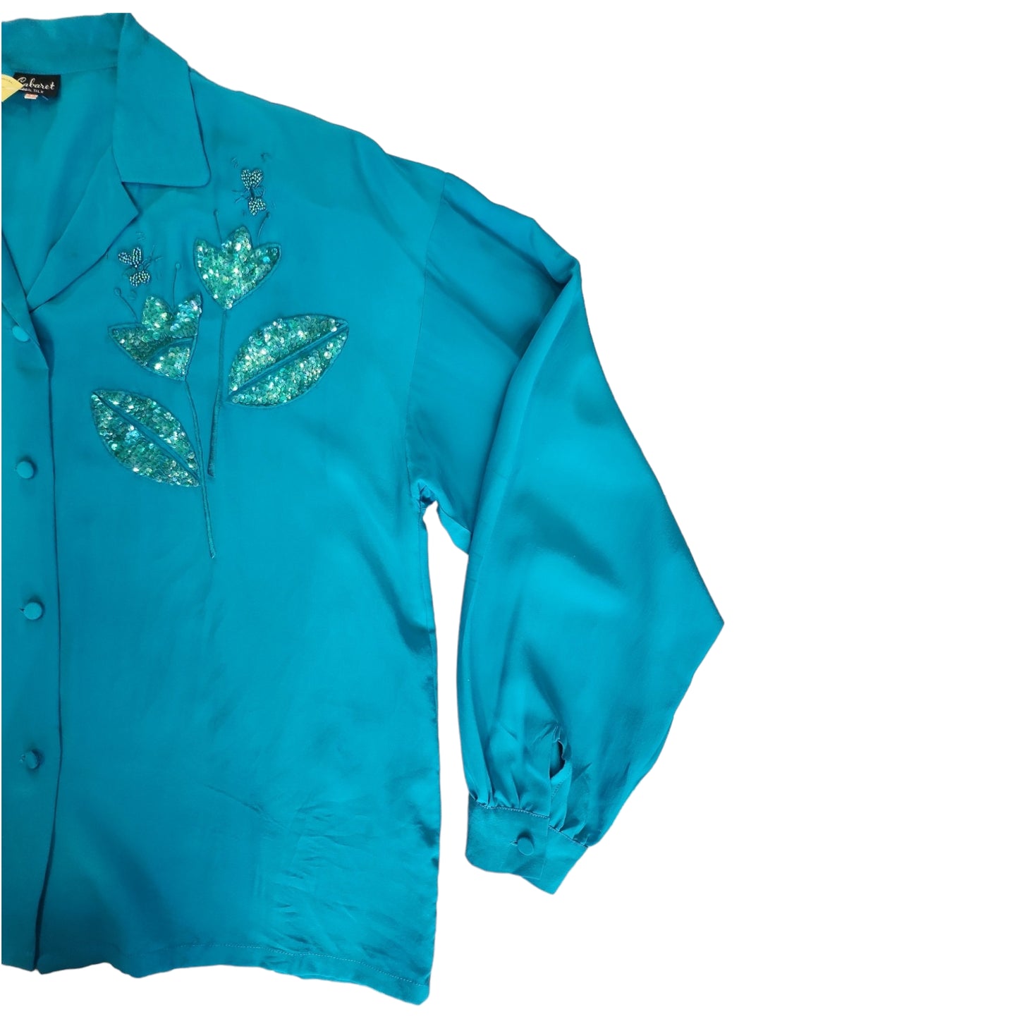 100% Silk Embroidered Top