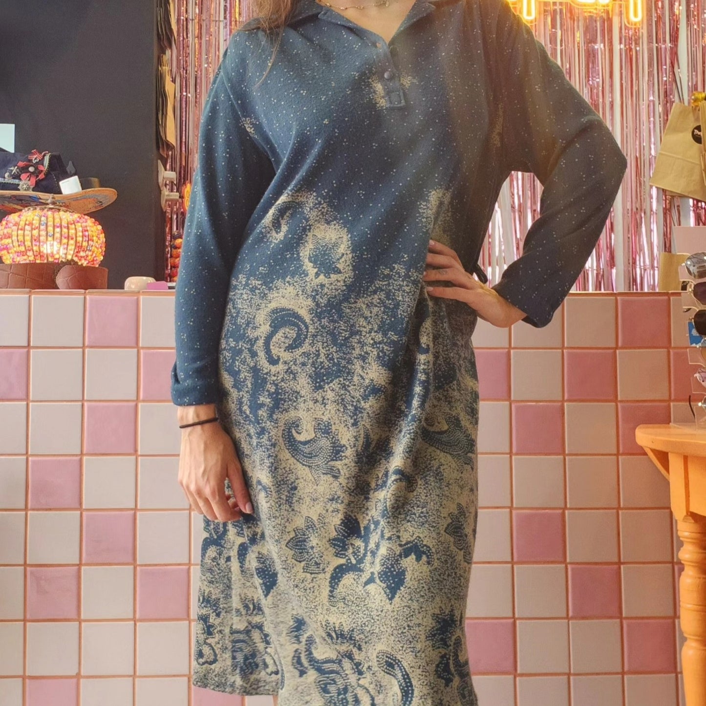 Blue Straight line Dress