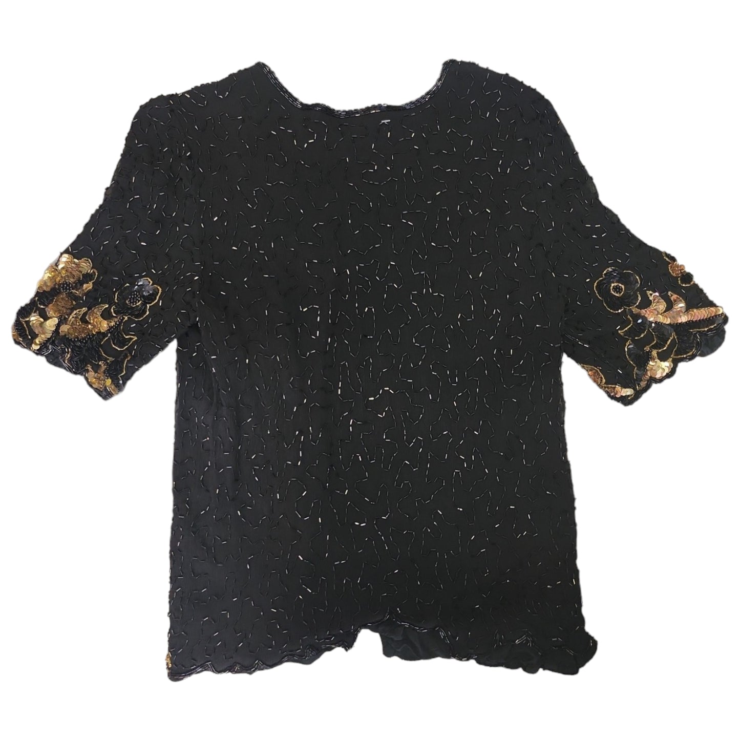 100% Silk Sequined Top