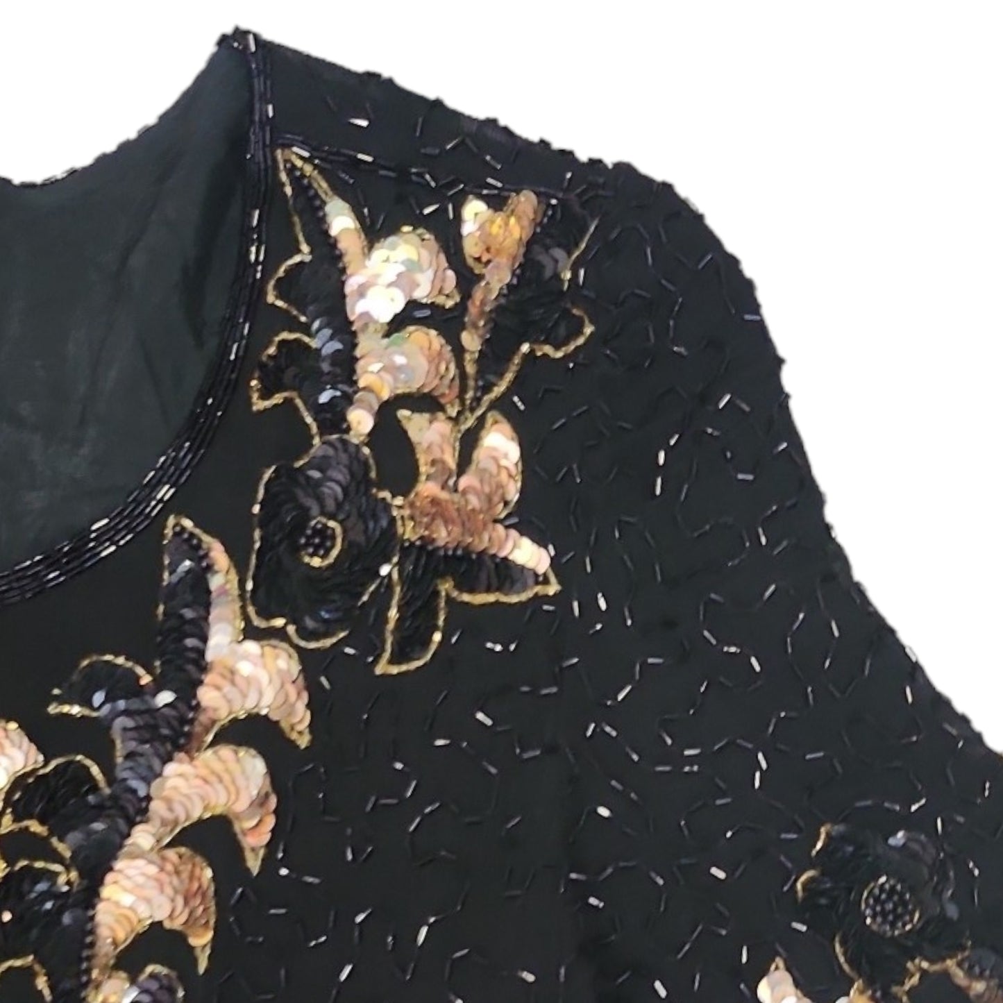 100% Silk Sequined Top