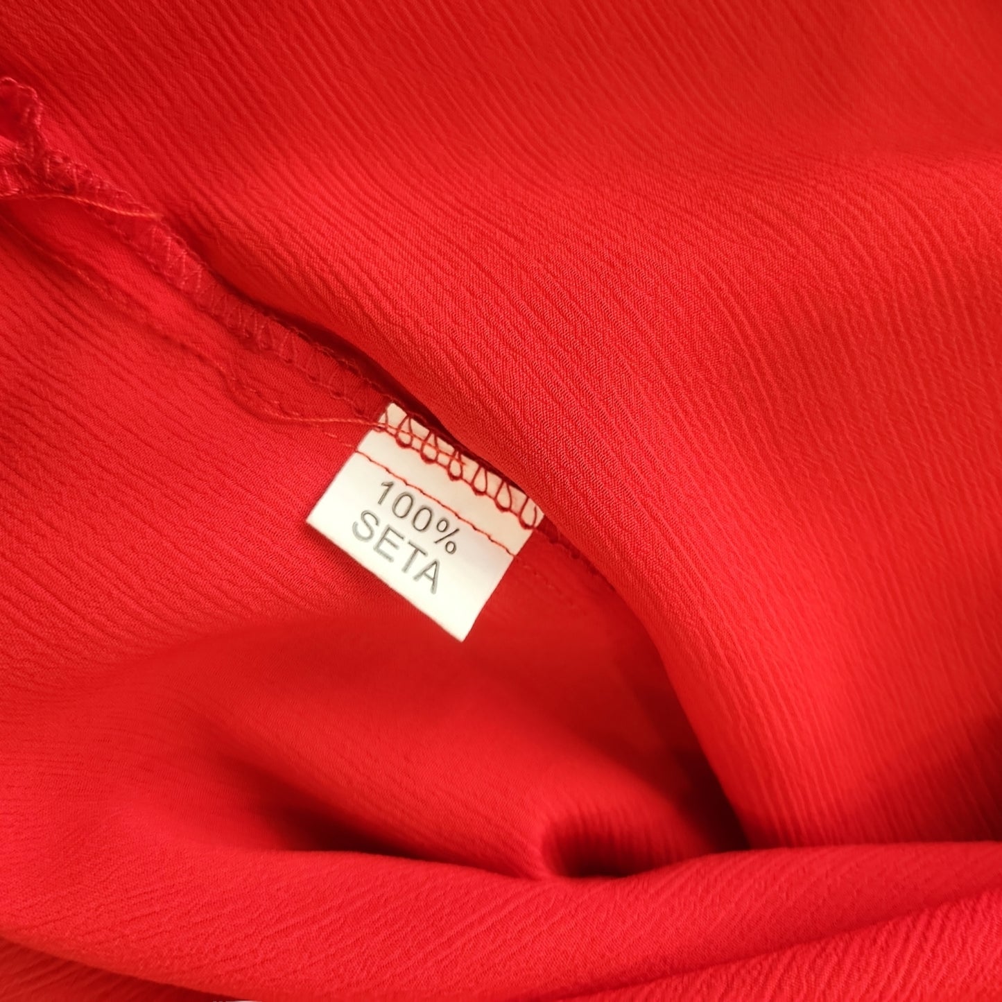 100% Silk Red Tank Top