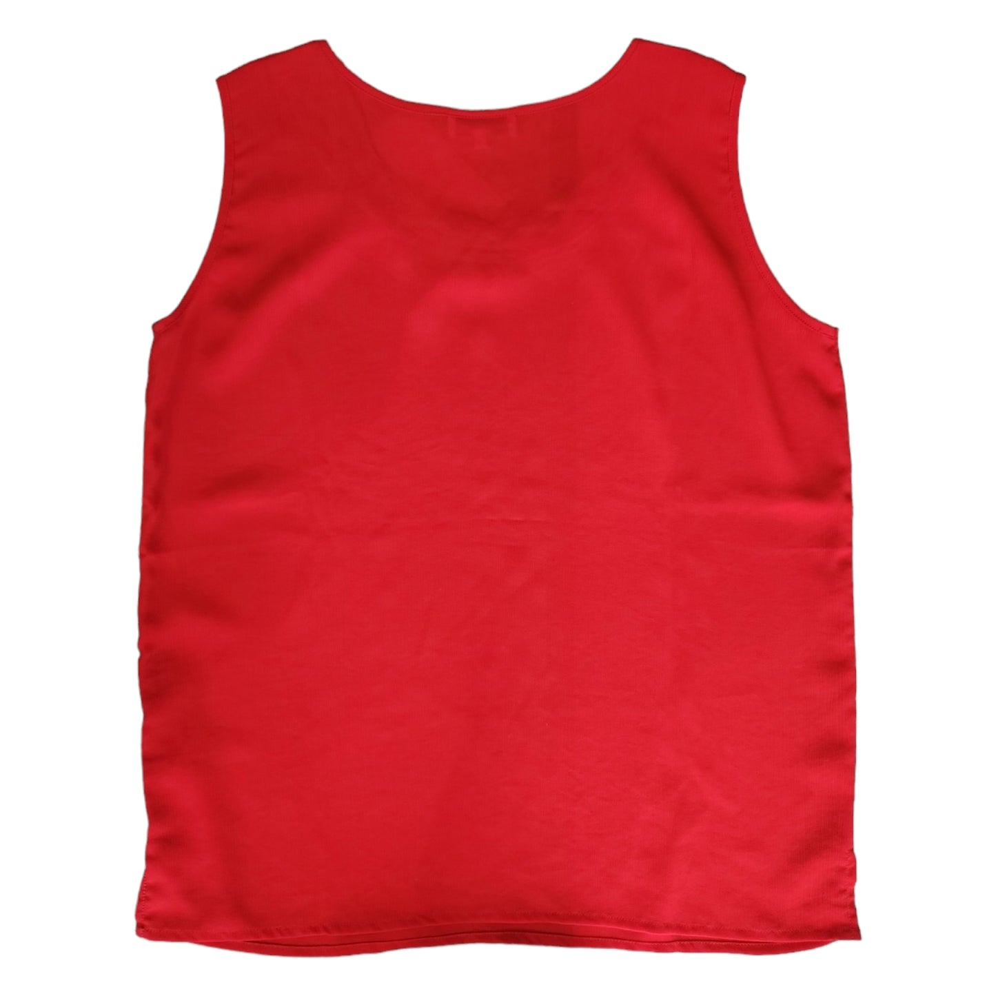 100% Silk Red Tank Top