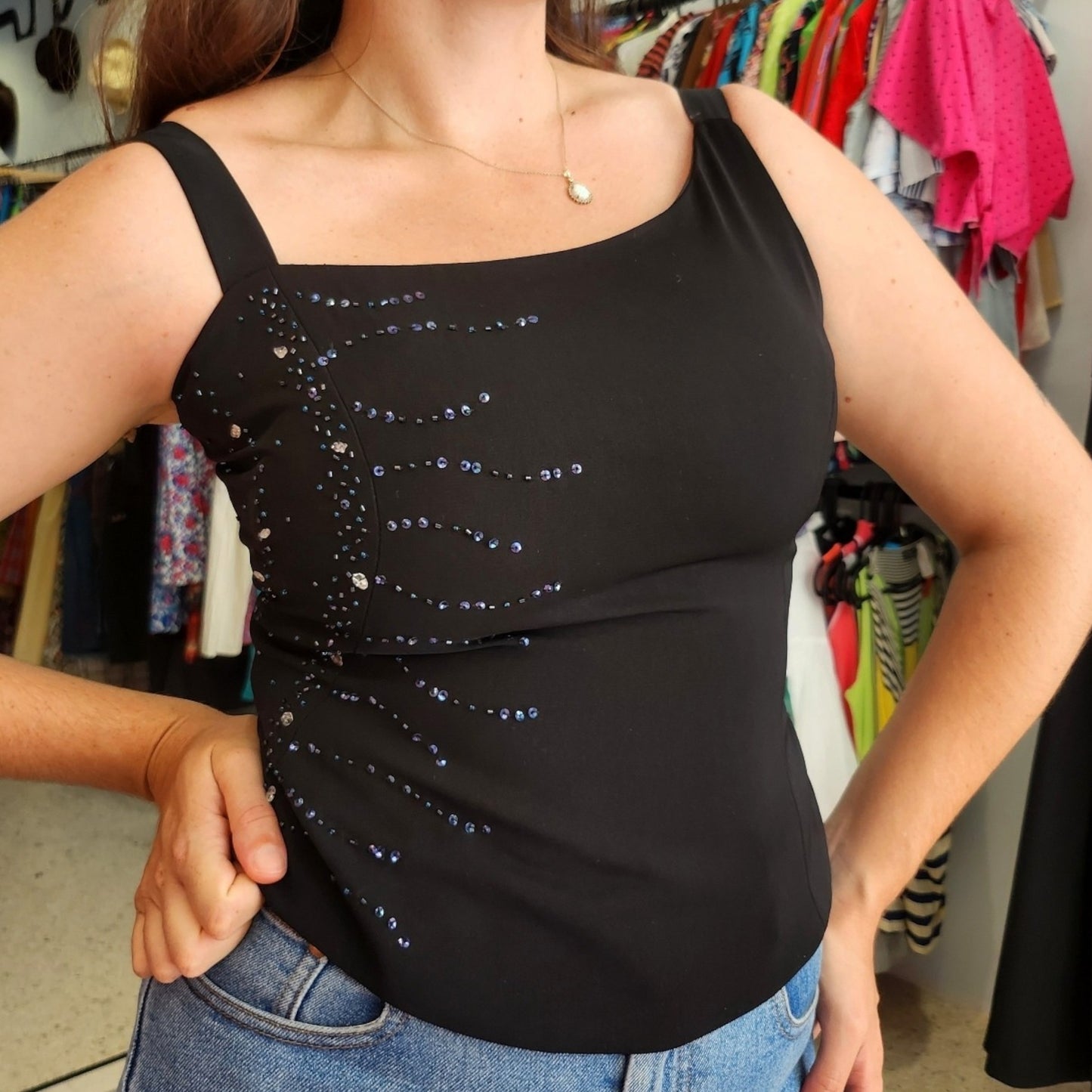 Corset like Black Top