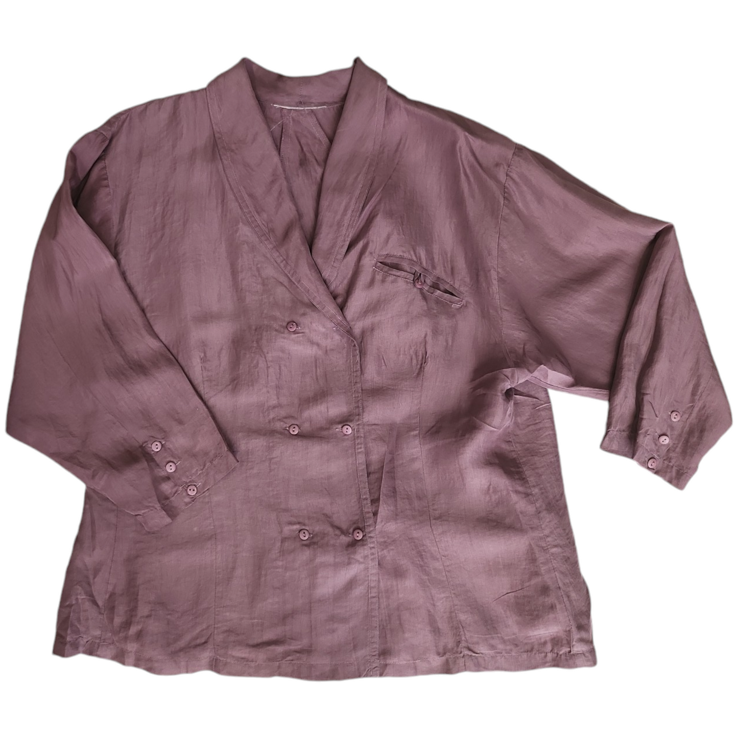 ¾ Sleeve aubergine Shirt