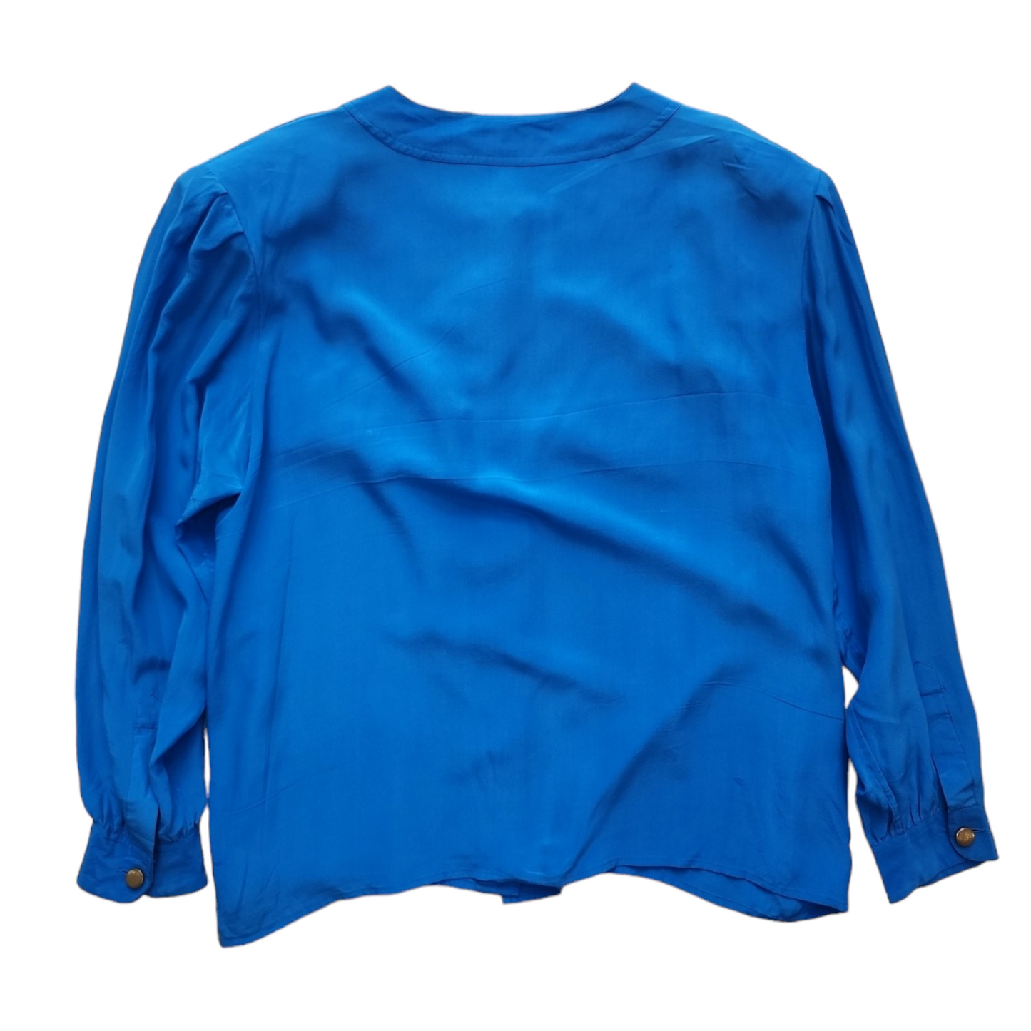 Blue Shirt with Gold Details