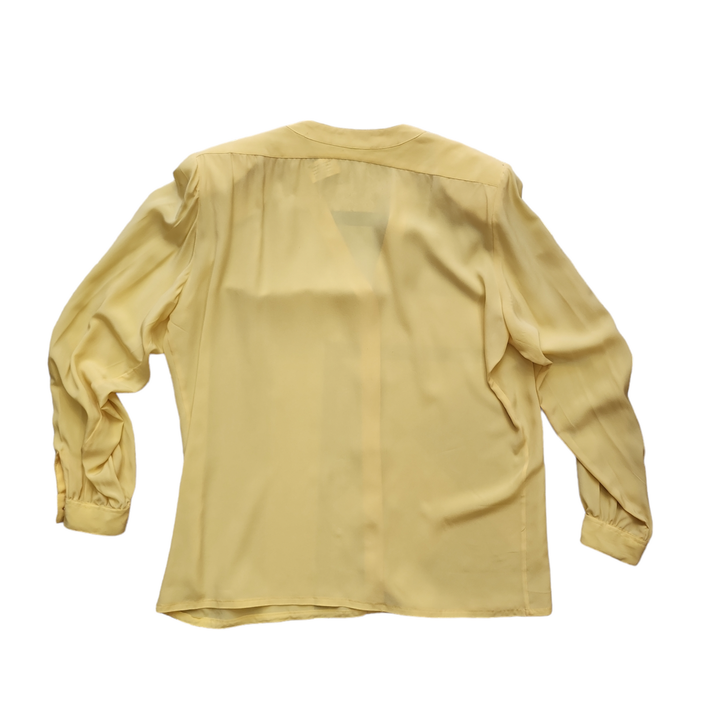 Yellow Silk Top with Gold Details