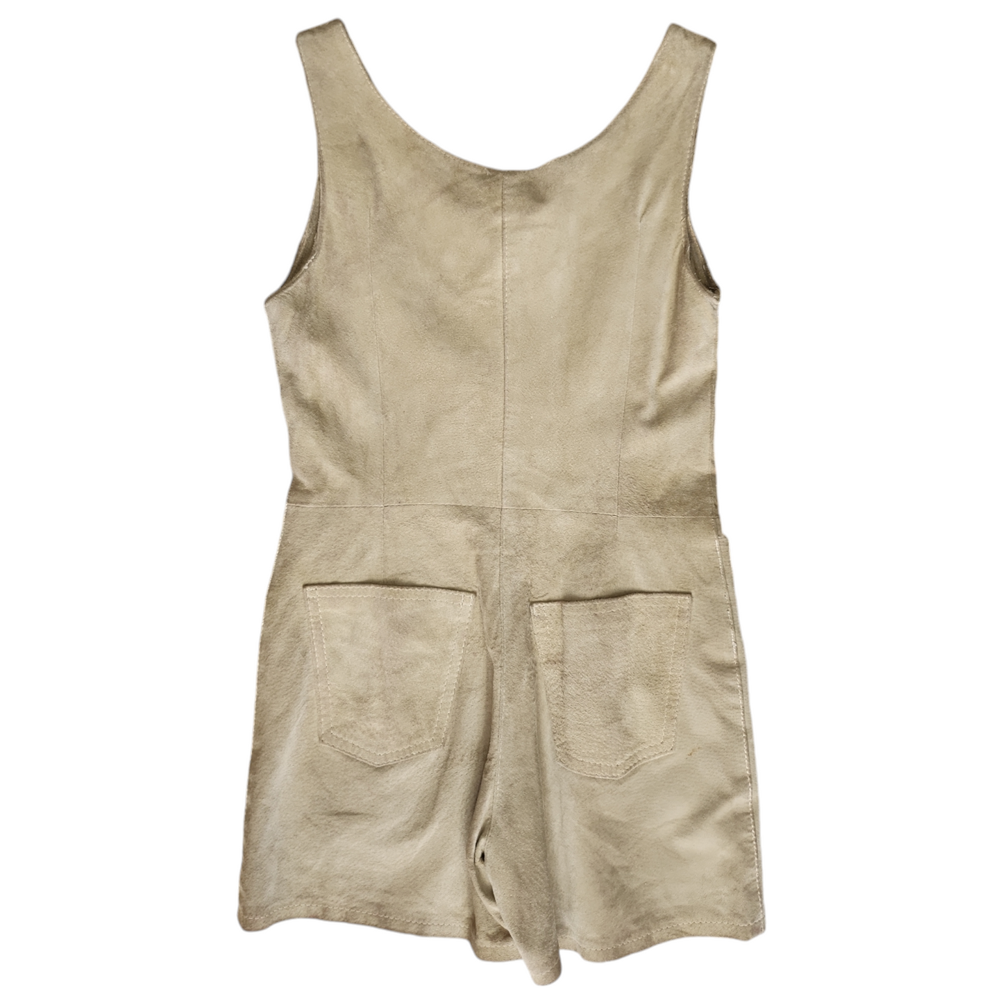 Leather Suede Short Jumpsuit